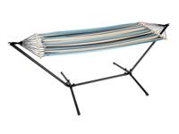 florabest Hangmat met onderstel blauw gestreept - thumbnail