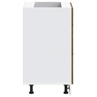 Keuken onderkast Lyon bewerkt hout oud houtkleurig - thumbnail