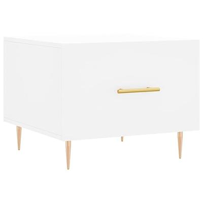 Salontafels 2 st 50x50x40 cm bewerkt hout wit