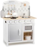 New Classic Toys houten Kinderkeuken - Bon Appetit - DeLuxe - Wit/Zilver - thumbnail