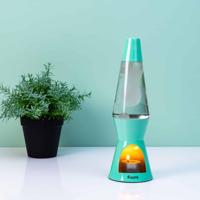 Waxinelicht Lavalamp - Mint Met Witte Lava - thumbnail