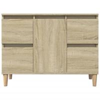 Wastafelkast 80x33x60 cm bewerkt hout sonoma eikenkleurig - thumbnail
