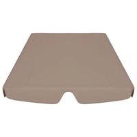 VidaXL Vervangingsluifel voor schommelbank 188/168x145/110 cm taupe - thumbnail