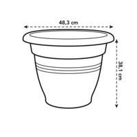Elho Bloempot Green Basics Campana - Ø50 x H38 cm - Zwart - thumbnail