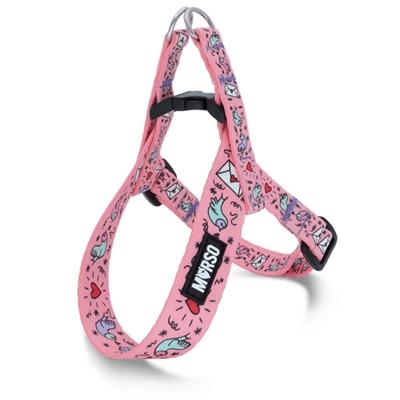 Morso mini hondentuig verstelbaar gerecycled sweet tweet roze Morso mini hondentuig verstelbaar gerecycled sweet tweet roze