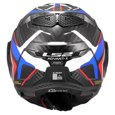 LS2 opklaphelm "ff901 advant x carbon future ii". helmet advant x car.fut.ii xxl bl/wh/blue