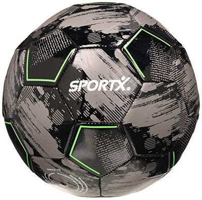 SportX voetbal 22 cm 330-350 g zwart/grijs/neon groen SportX voetbal 22 cm 330-350 g zwart/grijs/neon groen