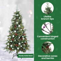 VidaXL Kunstmatige inklapbare kerstboom groen 150 cm pe en pvc - thumbnail