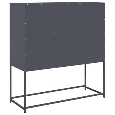 Dressoir 100,5x39x107 cm koudgewalst staal antracietkleurig