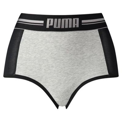 Puma Dames High Waist Short Zilver/Zwart -S