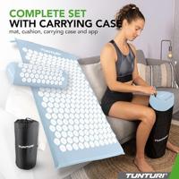 Tunturi Spijkermat met kussen - Acupressuur - Meditatie Mat - Acupunctuur Set - 68x42x2 cm - Lichtblauw - thumbnail