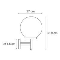 QAZQA Buiten wandlamp zwart met kunststof IP44 RVS - Sfera - thumbnail