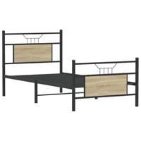 Bedframe zonder matras hout sonoma eikenkleurig 75x190 cm - thumbnail