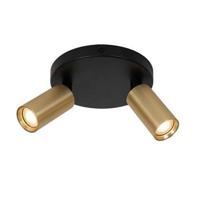 Lucide RITMO - Plafondspot - Ø 15 cm - 2xGU10 (MR11) - Mat Goud / Messing - thumbnail