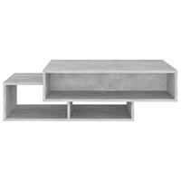 Salontafel 105x55x32 cm bewerkt hout betongrijs - thumbnail