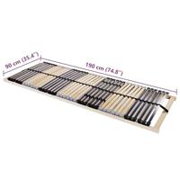 Lamelbodem Bruin 90 x 190 cm Hout en Plastic - thumbnail