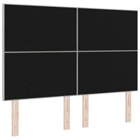 LED Hoofdbord met LED-striplichten Lichtgrijs 144 cm Polyester - thumbnail