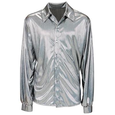 Holografische blouse zilver