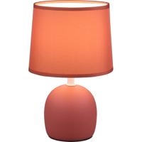 LED Tafellamp - Tafelverlichting - Trion Zikkom - E14 Fitting - Rond - Mat Oranje - Keramiek - thumbnail