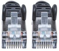 Intellinet 739795 RJ45 Netwerkkabel, patchkabel CAT 6 S/FTP 0.25 m Zwart Folie afscherming, Afscherming gevlochten, Halogeenvrij 1 stuk(s) - thumbnail