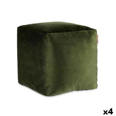 Poef Fluweel Groen 30 x 30 x 30 cm (4 Stuks)