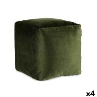 Poef Fluweel Groen 30 x 30 x 30 cm (4 Stuks) - thumbnail
