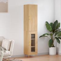 Hoge kast 34,5x34x180 cm bewerkt hout sonoma eikenkleurig - thumbnail