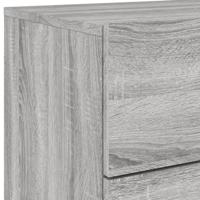 Nachtkastjes met LED's 2 st wandgemonteerd grijs sonoma eiken - thumbnail