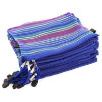 12 stuks Multicolor kunststof A5 document zip-up mesh bestand opbergtas grootte: 22x18cm - thumbnail