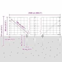 Weidehekwerk Zilver 25 x 0.8 m Gegalvaniseerd staal - thumbnail