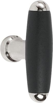 Formani TIMELESS 1932M meubelknop - glans nikkel/ebbenhout