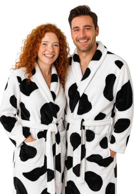 Koeienprint badjas - ik hou van Holland badjas-xl/xxl