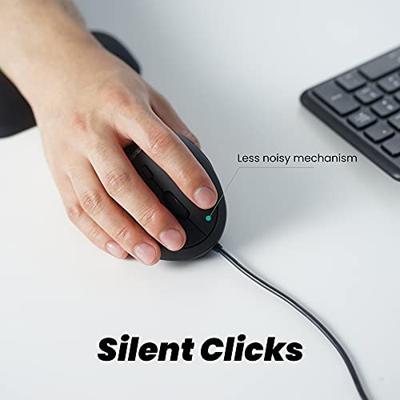 Perixx Perimice-519 Ergonomische muis USB Optisch Zwart 6 Toetsen 1600 dpi Ergonomisch