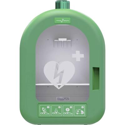 MEDX5 Universal AED-PVC-Innenwandkasten mit akustischem und optischem Alarm, grün Wandbox voor defibrillator Binnen PVC