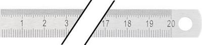 Promat /tecwerk stalen liniaal | lengte 300 mm | staal buigzaam | verdeling b = mm/1/2 mm - 4000858762