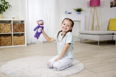 Smoby - Screamerz - Leuke interactieve knuffel - Aap - 28 cm - Geluiden bij schudden of indrukken van de knop