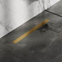 Brauer Douchegoot met Multifunctioneel Rooster en Flens - 70 cm - Goud Geborsteld Pvd - thumbnail