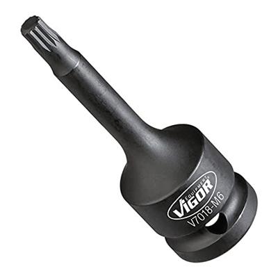 Vigor V7018-M6 V7018-M6 Veeltand (XZN) Slagadapter 1/2 M6 1/2 (12,5 mm)