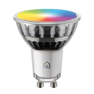GU10 smart spot - 4,5 Watt 350 lumen - RGBWW - WiFi + Bluetooth - Glazen spot - App besturing, Google Home, Amazon Alexa en Siri