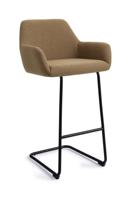 Jesper Home Barkruk 'Hiroo' Arch Black, kleur Willow (zithoogte 76cm) - thumbnail