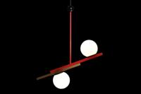 Plafondlamp DKD Home Decor Rood Zwart Gouden Wit (64 x 20 x 120 cm) - thumbnail