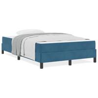 Boxspringbed met matras Donkerblauw 120 x 190 cm Fluweel - thumbnail