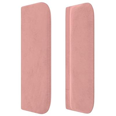 Hoofdbord met randen 183x16x78/88 cm fluweel roze