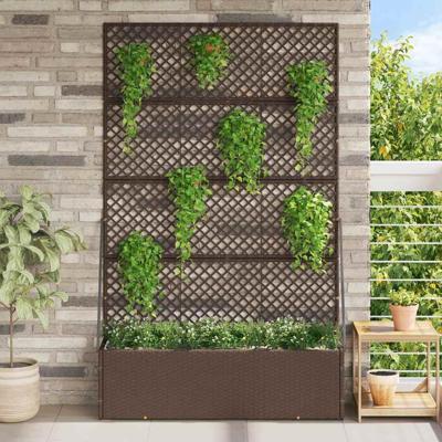 Plantenbak Bruin 105 x 30 x 170 cm Metaal