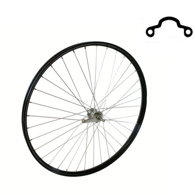 Shimano Achterwiel 28x1 1/2 zwart, remnaaf, spaak 13, westwood profiel aluminium velg