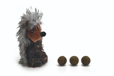 Beeztees Egel - Kattenspeelgoed - Incl. Catnipballen - 9,5 cm