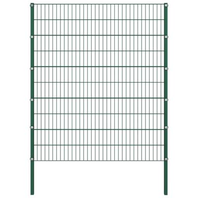 VidaXL Schuttingpaneel met palen ijzer 176,5x200 cm groen VidaXL Schuttingpaneel met palen ijzer 176,5x200 cm groen