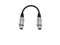OMNITRONIC Adapter Cable XLR(F)/XLR(F) 0.2m bk - thumbnail