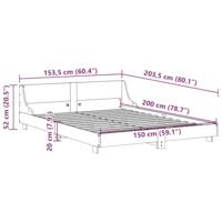 Bedframe zonder matras massief grenenhout wasbruin 150x200 cm - thumbnail