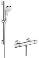 Hansgrohe Croma Select S Vario / Ecostat Comfort douchecombinatie 65cm Wit-Chroom - thumbnail